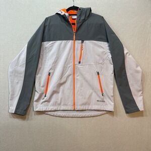 Double Diamond Softshell Fleece Lining Hooded‎ Outdoor Coat Jacket Men XL